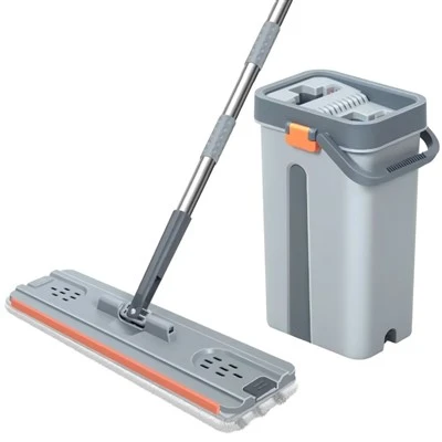 Snadno použitelný samočistitelný plochý mop System 360 Flexibilní hlava s kbelíkem